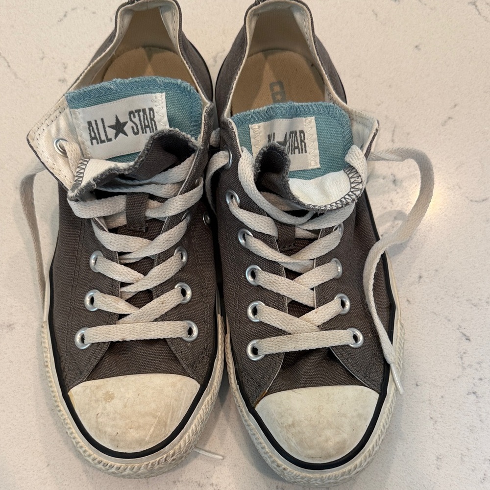 Converse Charcoal and White All Star Sneakers, size 8